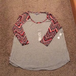 Absolutely Famous 3/4 length sleeve shirt NWT